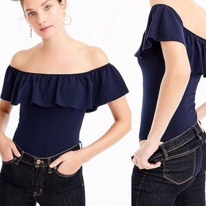 JCrew off shoulder ruffle bodysuit NWT size xl
